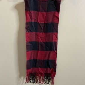 Vintage 1990s Scarf Scottish Plaid Checkered Scarf Unisex Wrap Tassel Acyclic